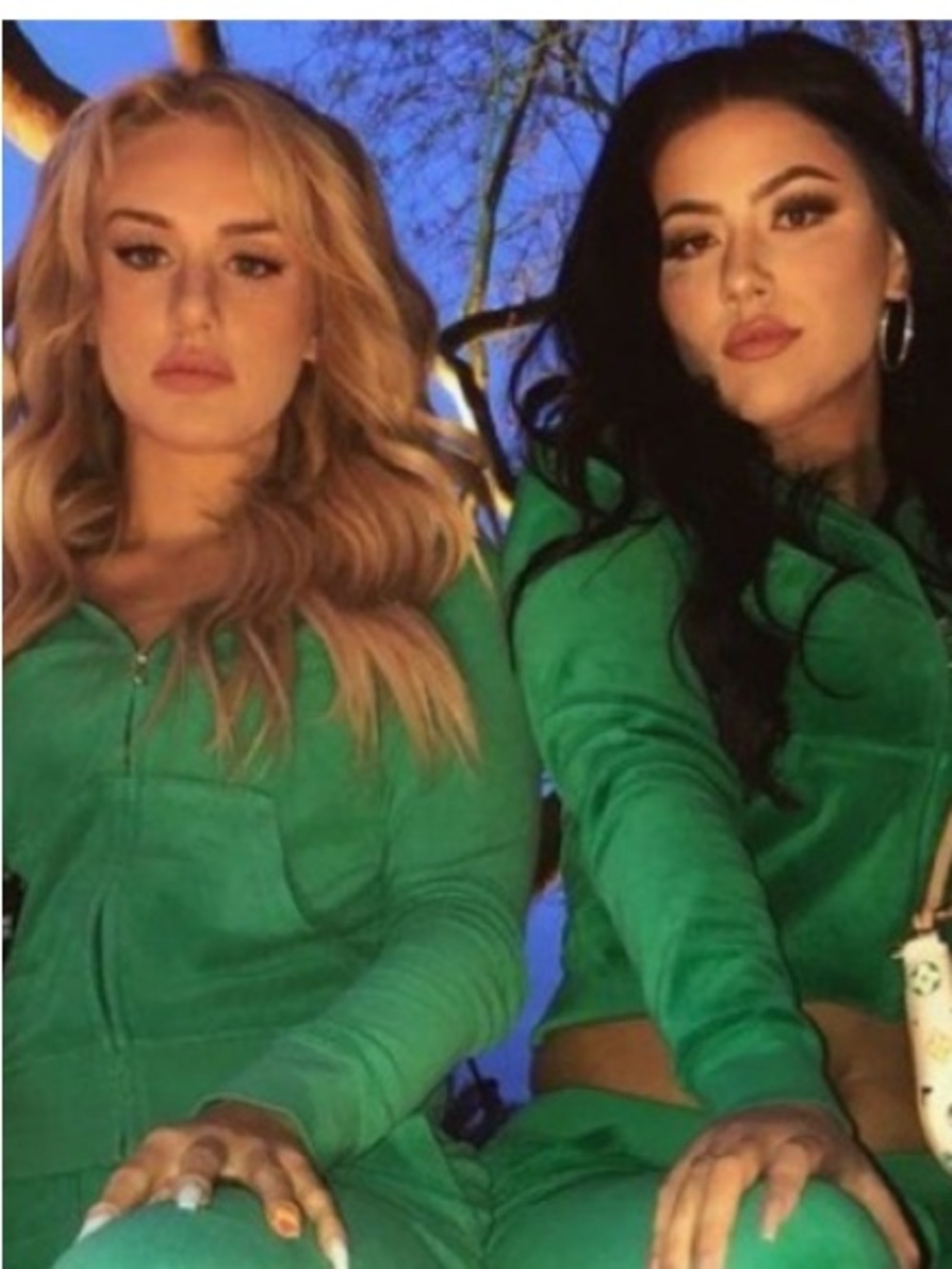 VINTAGE JUICY COUTURE Y2K APPLE GREEN TERRY VELOUR TRACKSUIT HOODIE JACKET OG XL